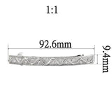 Rhodium White Metal Tiaras & Hair Clip with Top Grade Crystal  in Clear