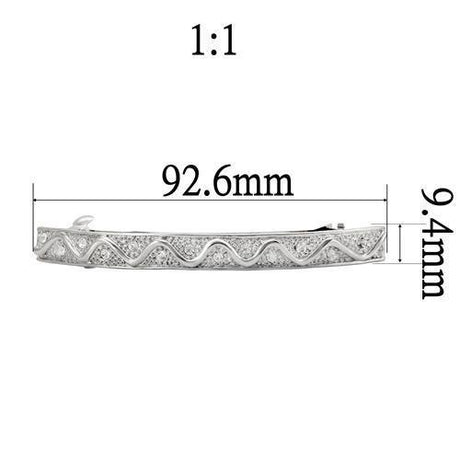 Rhodium White Metal Tiaras & Hair Clip with Top Grade Crystal  in Clear