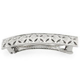 Rhodium White Metal Tiaras & Hair Clip with Top Grade Crystal  in Clear