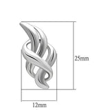 Rhodium White Metal Earrings with No Stone