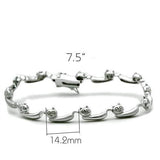 Matte Rhodium & Rhodium Brass Bracelet with No Stone