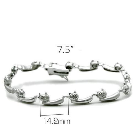 Matte Rhodium & Rhodium Brass Bracelet with No Stone