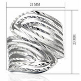 Rhodium Brass Ring with No Stone