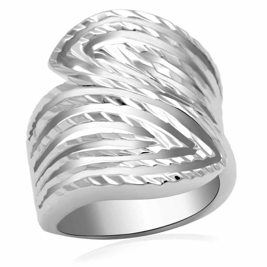 Rhodium Brass Ring with No Stone