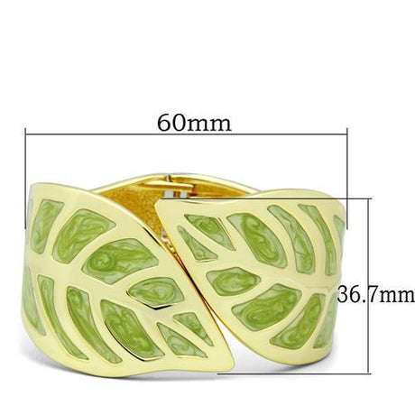 Flash Gold White Metal Bangle with Epoxy  in No Stone