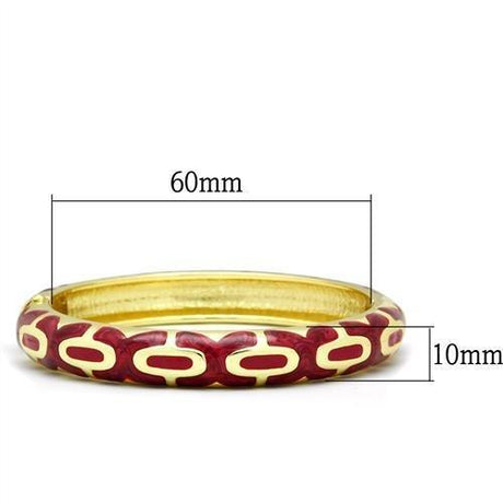 Flash Gold White Metal Bangle with Epoxy  in No Stone