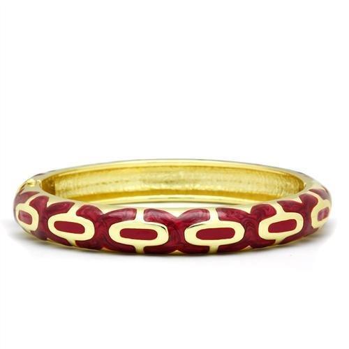 Flash Gold White Metal Bangle with Epoxy  in No Stone