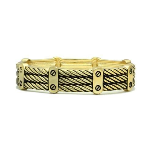 Flash Gold White Metal Bangle with No Stone