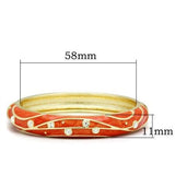 Flash Gold White Metal Bangle with Top Grade Crystal  in Clear