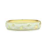 Flash Gold White Metal Bangle with Top Grade Crystal  in Clear