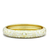 Flash Gold White Metal Bangle with Epoxy  in No Stone