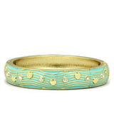 Flash Gold White Metal Bangle with Top Grade Crystal  in Clear