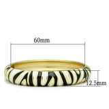 Flash Gold White Metal Bangle with Epoxy  in No Stone