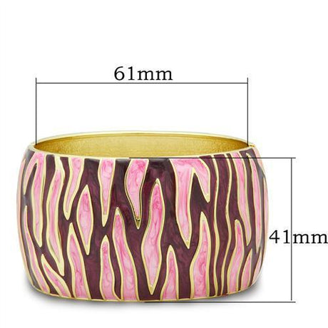 Flash Gold White Metal Bangle with Epoxy  in No Stone