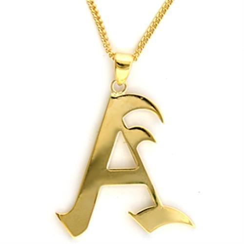 Gold Brass Pendant with No Stone