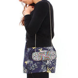 Imitation Rhodium White Metal Clutch with Top Grade Crystal  in Multi Color