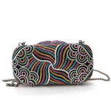 Imitation Rhodium White Metal Clutch with Top Grade Crystal  in Multi Color