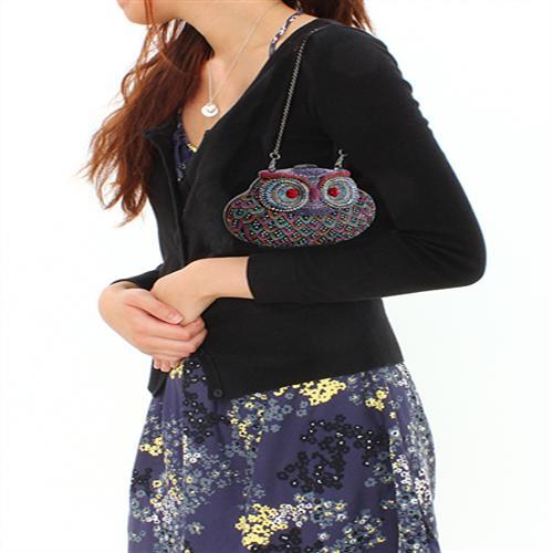 Ruthenium White Metal Clutch with Top Grade Crystal  in Multi Color