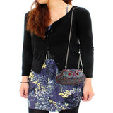 Ruthenium White Metal Clutch with Top Grade Crystal  in Multi Color