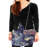 Ruthenium White Metal Clutch with Top Grade Crystal  in Multi Color