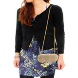Gold White Metal Clutch with Top Grade Crystal  in Multi Color