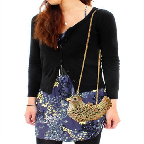 Gold White Metal Clutch with Top Grade Crystal  in Multi Color