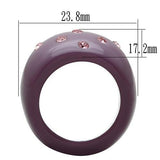 Resin Ring with Synthetic Synthetic Stone in Multi Color