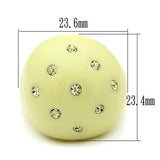 Resin Ring with Synthetic Synthetic Stone in Multi Color