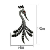 Imitation Rhodium White Metal Brooches with Top Grade Crystal  in Multi Color
