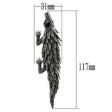 Imitation Rhodium White Metal Brooches with Top Grade Crystal  in Jet