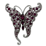 Imitation Rhodium White Metal Brooches with Top Grade Crystal  in Multi Color