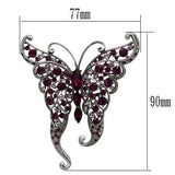 Imitation Rhodium White Metal Brooches with Top Grade Crystal  in Multi Color