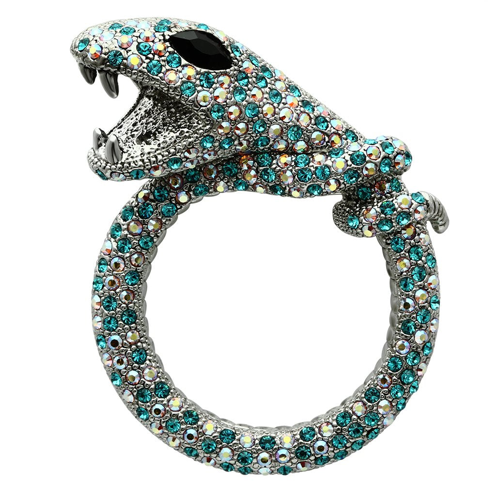 Imitation Rhodium White Metal Brooches with Top Grade Crystal  in Multi Color