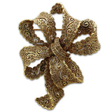 Gold White Metal Brooches with Top Grade Crystal  in Citrine Yellow