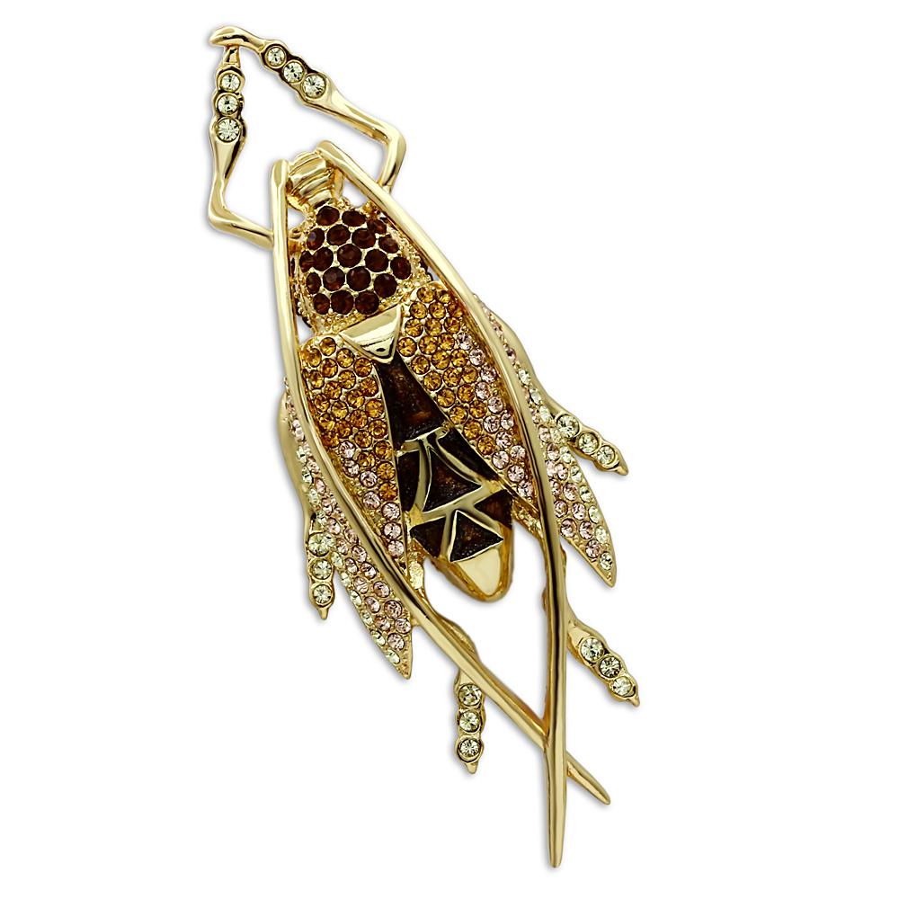 Gold White Metal Brooches with Top Grade Crystal  in Multi Color