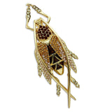 Gold White Metal Brooches with Top Grade Crystal  in Multi Color