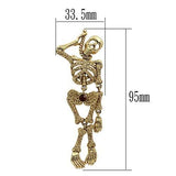Gold White Metal Brooches with Top Grade Crystal  in Multi Color