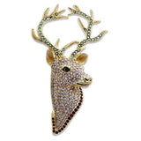 Gold White Metal Brooches with Top Grade Crystal  in Multi Color