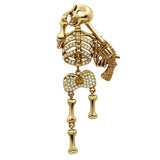 Gold White Metal Brooches with Top Grade Crystal  in Multi Color
