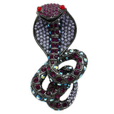 Ruthenium White Metal Brooches with Top Grade Crystal  in Multi Color