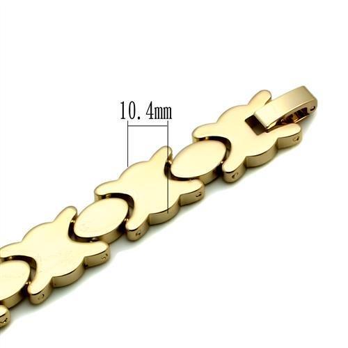 Gold Brass Bracelet with No Stone