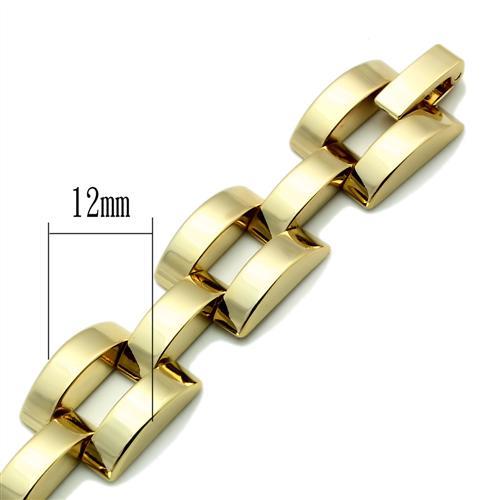 Gold Brass Bracelet with No Stone