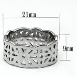Imitation Rhodium Brass Ring with No Stone