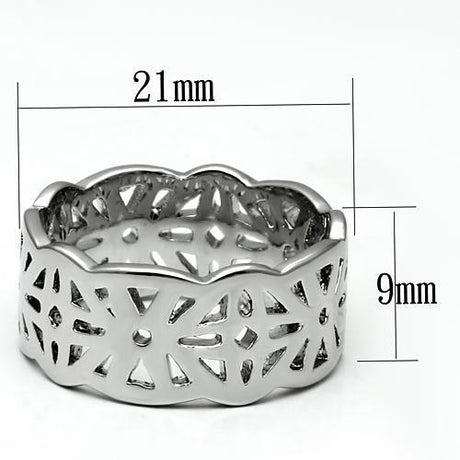 Imitation Rhodium Brass Ring with No Stone