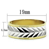 Gold+Rhodium Brass Ring with No Stone
