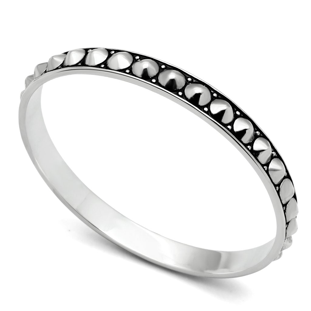 Rhodium Brass Bangle with No Stone