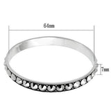 Rhodium Brass Bangle with No Stone