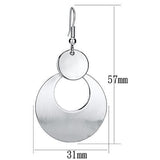 Matte Rhodium & Rhodium Iron Earrings with No Stone