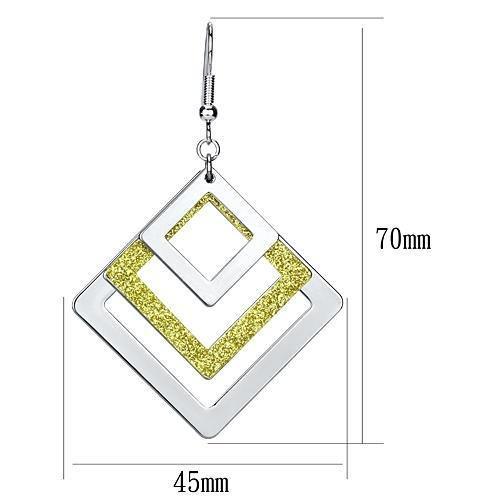 Rhodium Iron Earrings with No Stone