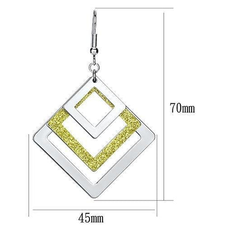 Rhodium Iron Earrings with No Stone